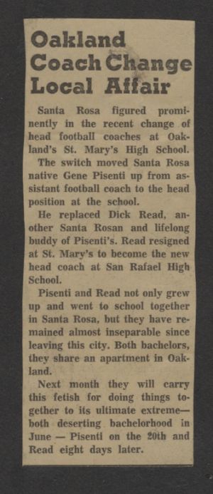 Oakland Coach Change Local Affair